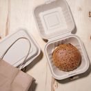 Fiesta Compostable Bagasse Burger Boxes Natural Colour 152mm additional 3