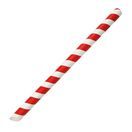 Fiesta Compostable Bubble Tea Straw Red &amp; White 12x210mm additional 1