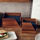 GenWare Acacia Wood Serviette Holder 18.6 x 10cm additional 2