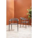 Bolero Eden PE Twist Rattan Outdoor Arm Chairs Charcoal additional 7