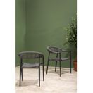 Bolero Eden PE Twist Rattan Outdoor Arm Chairs Charcoal additional 2