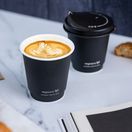 Vegware VDW-B10 10oz Double Wall Black Hot Cup, 89-Series additional 2