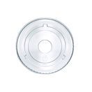 Vegware EP-CRFL-EP 10-20oz BlueStripe rPET Flat Lid with Straw Slot additional 1