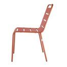 Bolero Amalfi Slatted Steel Side Chairs Terracotta additional 5