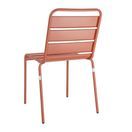 Bolero Amalfi Slatted Steel Side Chairs Terracotta additional 6