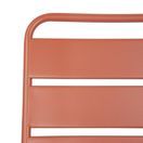 Bolero Amalfi Slatted Steel Side Chairs Terracotta additional 7