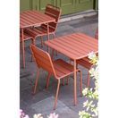 Bolero Amalfi Slatted Steel Square Folding Table Terracotta 700mm additional 4