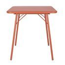 Bolero Amalfi Slatted Steel Square Folding Table Terracotta 700mm additional 5