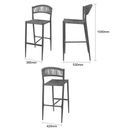 Bolero Eden PE Twist Rattan Outdoor Bar Stools Charcoal additional 5