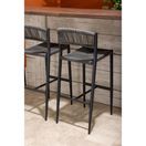 Bolero Eden PE Twist Rattan Outdoor Bar Stools Charcoal additional 6