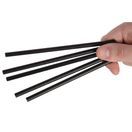 Fiesta CY080 Cocktail Paper Straws Black 145mm x 5mm additional 6