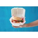 Fiesta Compostable Bagasse Burger Boxes with Side Ridges 153mm additional 2
