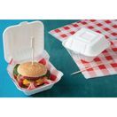 Fiesta Compostable Bagasse Burger Boxes with Side Ridges 153mm additional 3