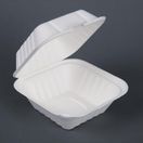 Fiesta Compostable Bagasse Burger Boxes with Side Ridges 153mm additional 4