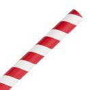 Fiesta Compostable Paper Smoothie Straws Red Stripes additional 5