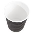 Fiesta Recyclable Coffee Cups Ripple Wall Black 225ml / 8oz additional 6