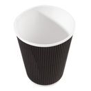 Fiesta Recyclable Coffee Cups Ripple Wall Black 340ml / 12oz additional 2