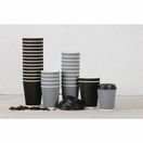 Fiesta Recyclable Coffee Cups Ripple Wall Charcoal 340ml / 12oz additional 2