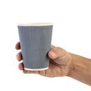 Fiesta Recyclable Coffee Cups Ripple Wall Charcoal 340ml / 12oz additional 4