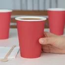 Fiesta Recyclable Single Wall Takeaway Coffee Cups Red 340ml / 12oz additional 2