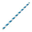 Utopia Biodegradable Paper Straws Blue Stripes additional 1