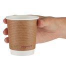 Vegware VDW-8 Compostable Coffee Cups Double Wall 230ml / 8oz additional 4