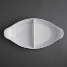 Olympia Whiteware Divided Oval Eared Dishes 295x155mm additional 1