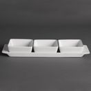 Olympia Whiteware Snack Dishes with Plates 3 Section additional 3