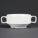 Olympia Whiteware Soup Bowls With Handles 400ml additional 1