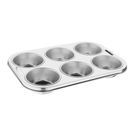 Vogue Stainless Steel Deep Muffin Tray 6 Cup additional 2