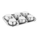 Vogue Stainless Steel Deep Muffin Tray 6 Cup additional 3