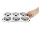 Vogue Stainless Steel Deep Muffin Tray 6 Cup additional 4