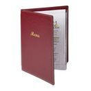 Olympia Faux Leather Menu Cover A4 Burgundy additional 2