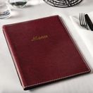 Olympia Faux Leather Menu Cover A4 Burgundy additional 3