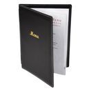 Olympia Faux Leather Menu Cover A5 Black additional 3