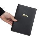 Olympia Faux Leather Menu Cover A5 Black additional 7