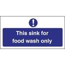 Vogue Food Wash Only Sign additional 1