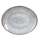 Churchill Studio Prints Homespun Stone Grey Oval Coupe Plate 270 x 229mm additional 1