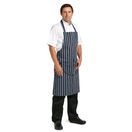 Whites Butchers Apron Navy Stripe with Pocket additional 2