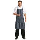 Whites Butchers Apron Navy Stripe with Pocket additional 3