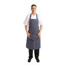 Whites Butchers Apron Navy Stripe with Pocket additional 8