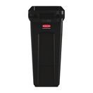 Rubbermaid Slim Jim Container With Venting Channels Black 60Ltr additional 2
