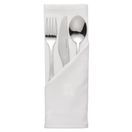 Mitre Luxury Luxor Cotton Napkins Ivy Leaf White additional 1