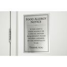 Brushed Steel Food Allergy Sign additional 5