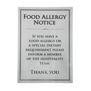 Brushed Steel Food Allergy Sign additional 1