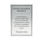 Brushed Steel Food Allergy Sign additional 6
