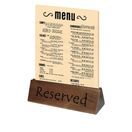 Olympia Acacia Menu Holder and Reserved Sign additional 3