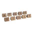 Olympia Acacia Table Number Signs Numbers 1-10 additional 1
