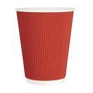 Fiesta Recyclable Coffee Cups Ripple Wall Red 340ml / 12oz additional 1