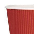 Fiesta Recyclable Coffee Cups Ripple Wall Red 340ml / 12oz additional 6